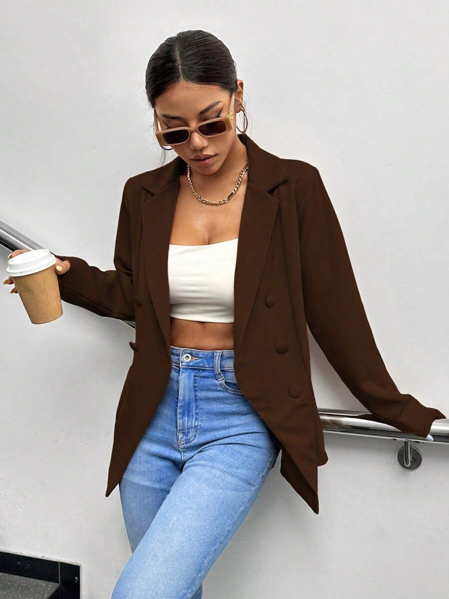 Blazer Feminino Elegante de Alfaiataria em Tecido Premium