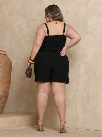 Conjunto Feminino Plus Size Regata e Short de Alfaiataria Premium