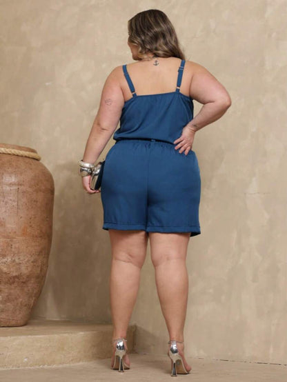 Conjunto Feminino Plus Size Regata e Short de Alfaiataria Premium