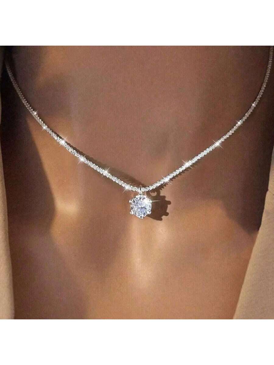 Colar Choker Ponto de Luz Banhado a Prata 925