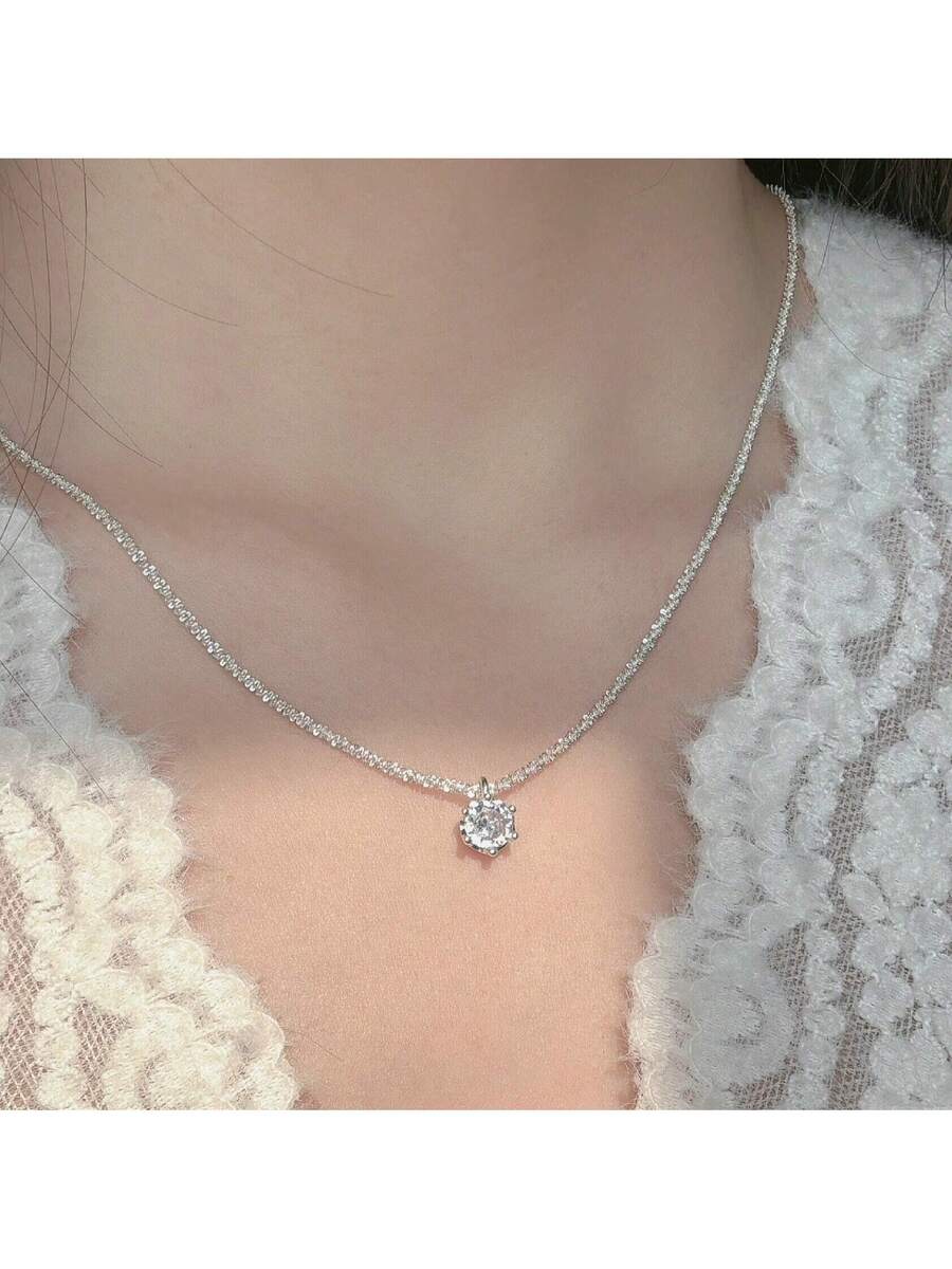 Colar Choker Ponto de Luz Banhado a Prata 925