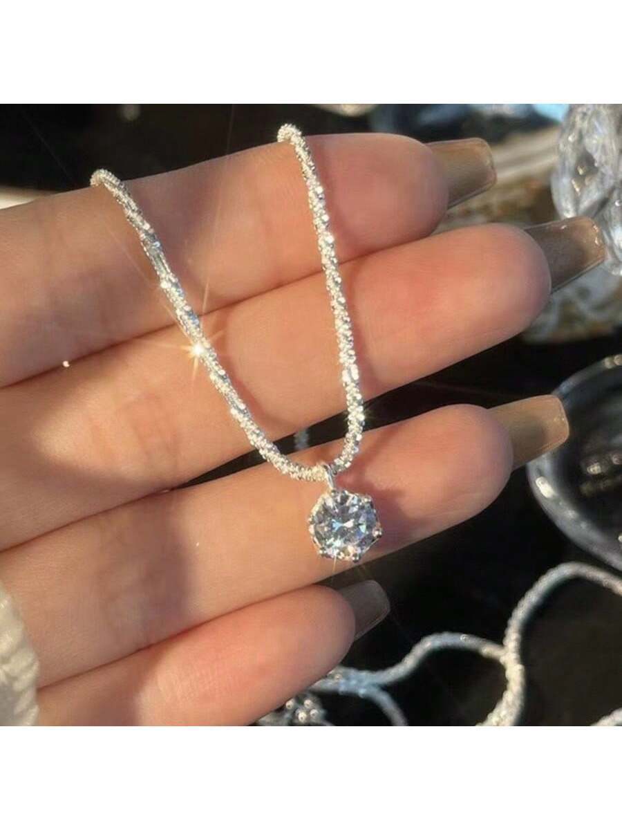 Colar Choker Ponto de Luz Banhado a Prata 925