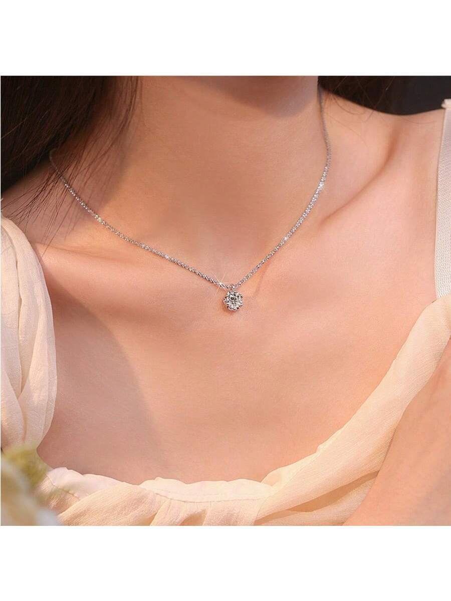 Colar Choker Ponto de Luz Banhado a Prata 925