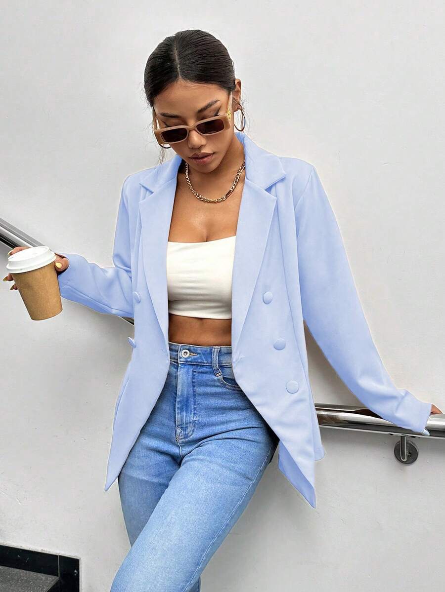 Blazer Feminino Elegante de Alfaiataria em Tecido Premium