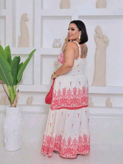 Vestido Feminino Longo Plus Size com Alça