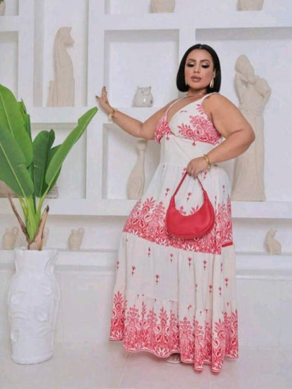 Vestido Feminino Longo Plus Size com Alça
