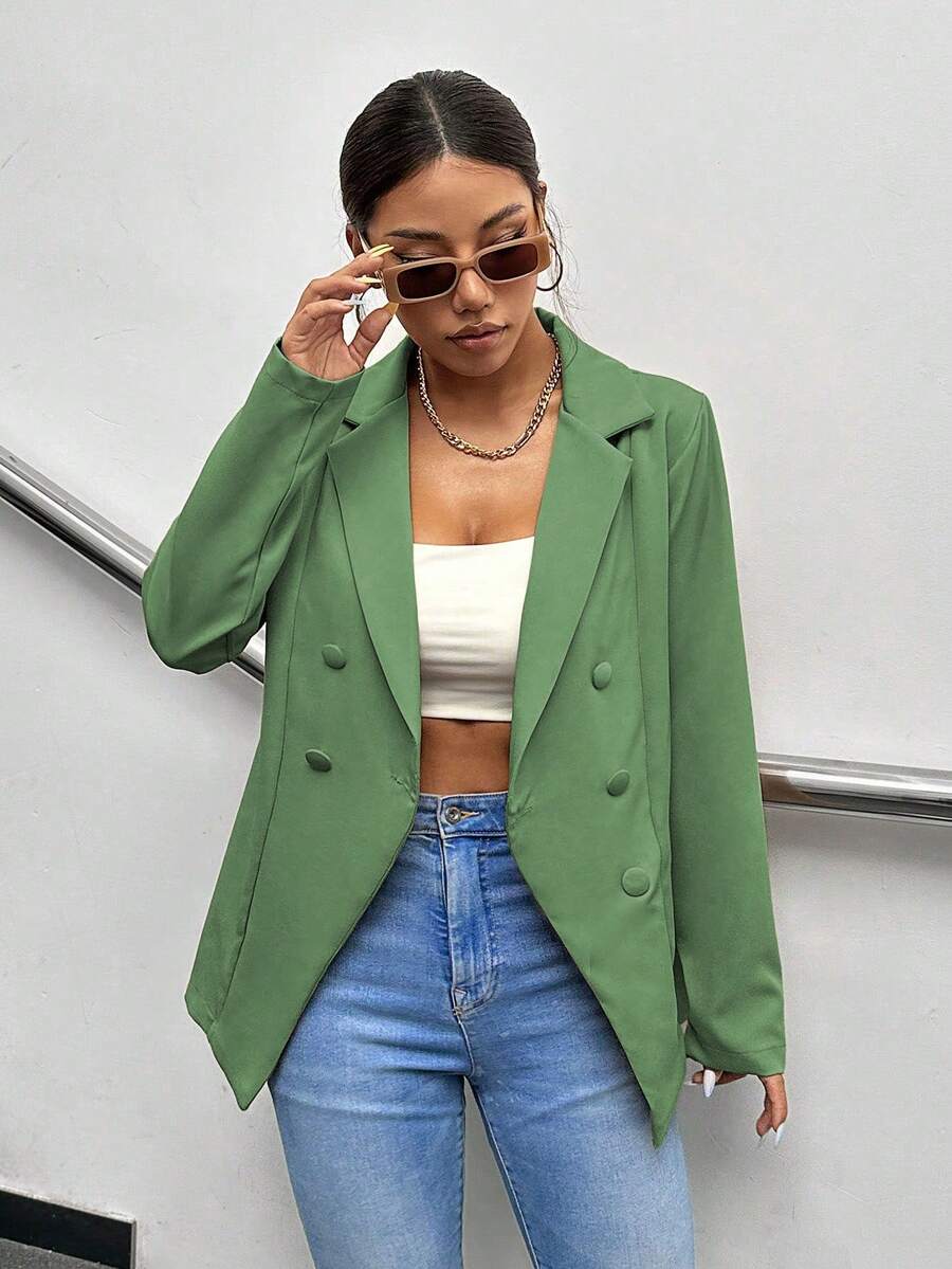 Blazer Feminino Elegante de Alfaiataria em Tecido Premium