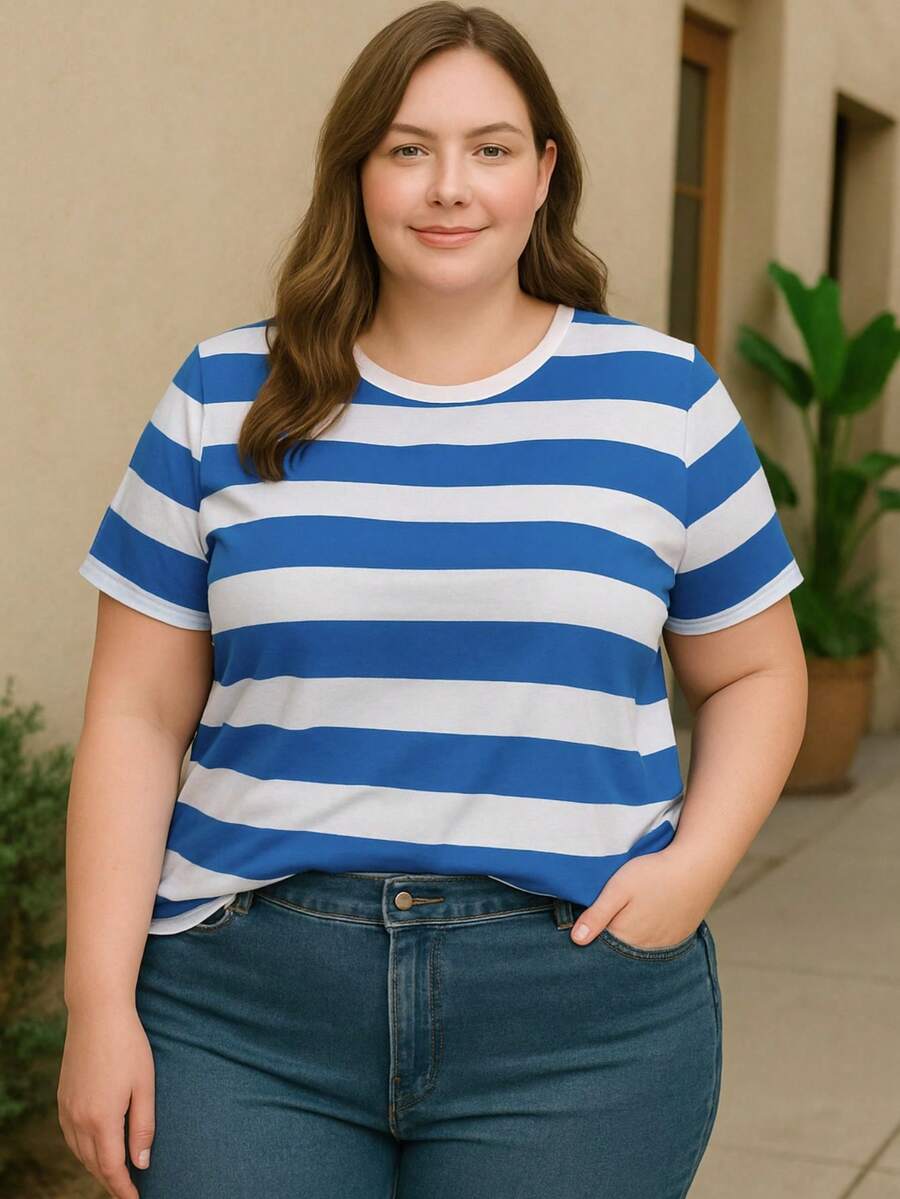 T-Shirt Plus Size Feminina Estampada