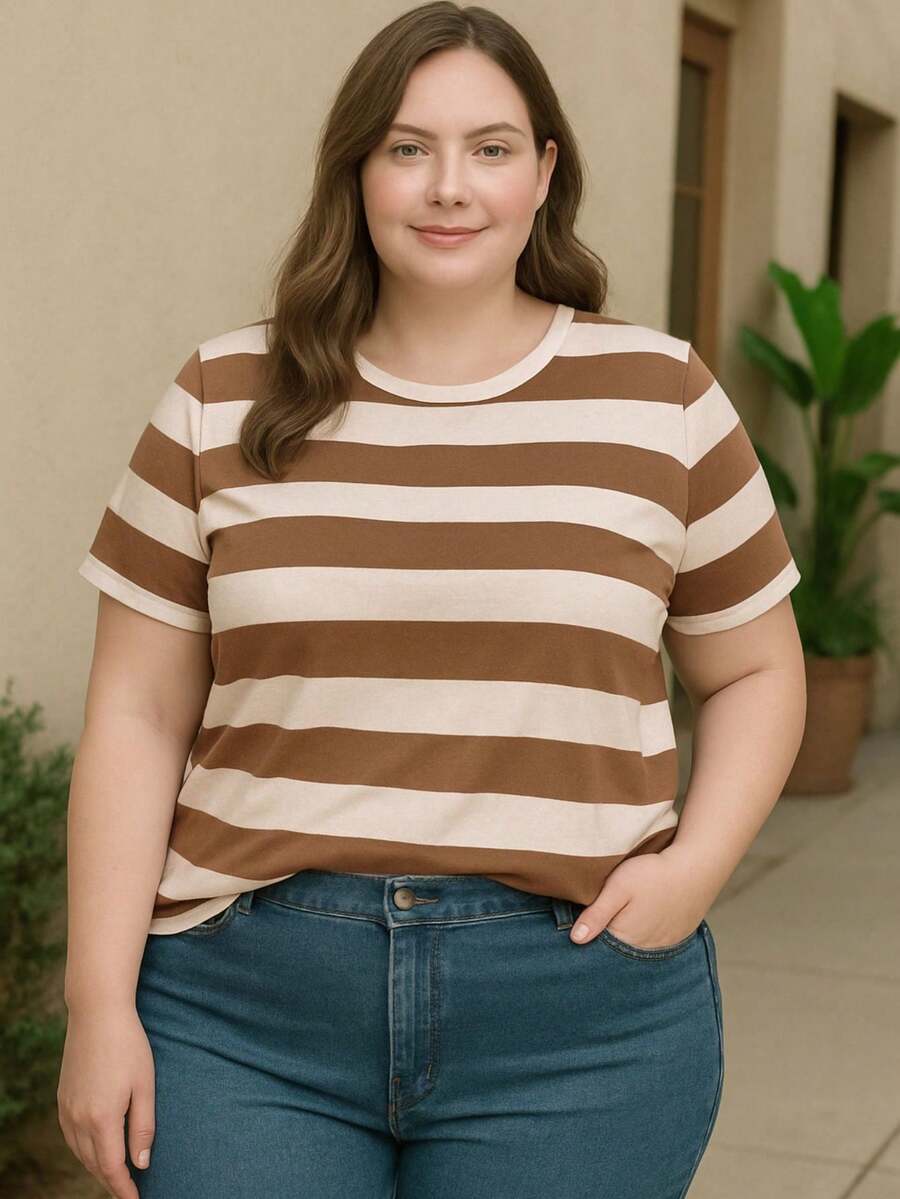 T-Shirt Plus Size Feminina Estampada