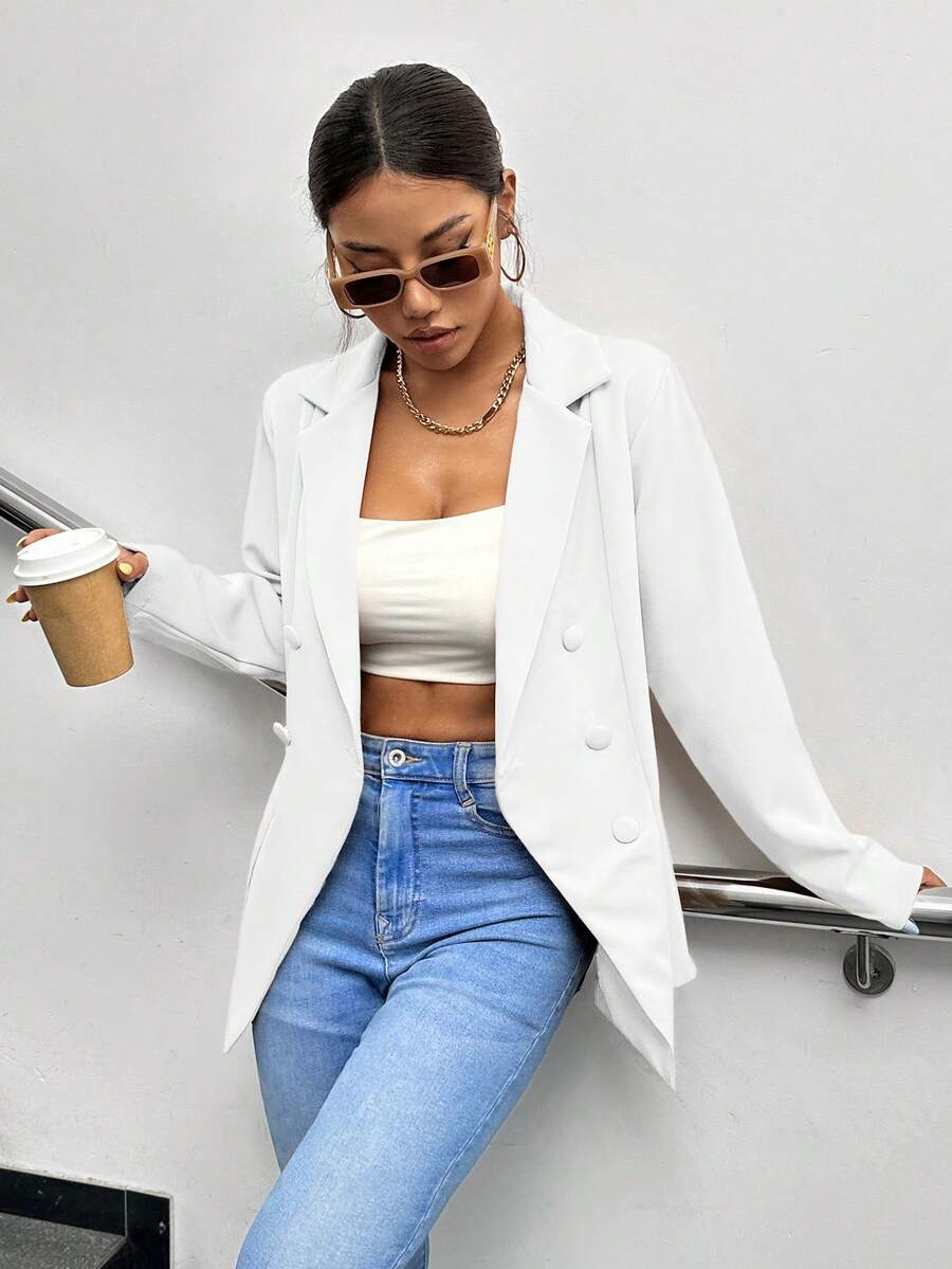 Blazer Feminino Elegante de Alfaiataria em Tecido Premium