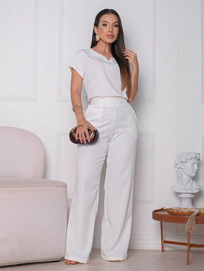 Conjunto Feminino Alfaiataria Calça e Blusa