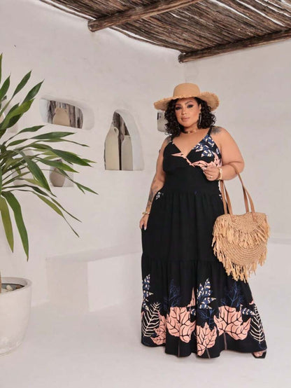 Vestido Feminino Longo Plus Size com Alça