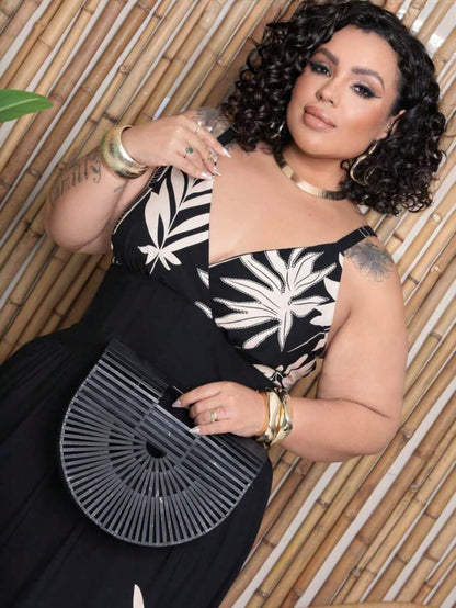 Vestido Feminino Longo Plus Size com Alça