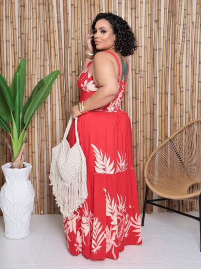 Vestido Feminino Longo Plus Size com Alça