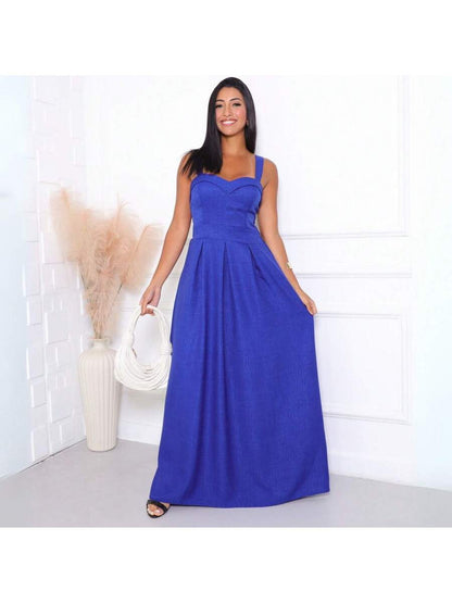 Vestido Feminino Longo Luxo em Tecido Duna Linho