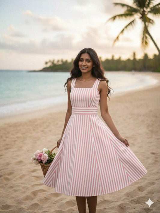 Vestido Listrado de Verão