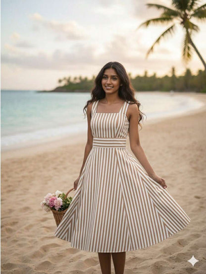 Vestido Listrado de Verão