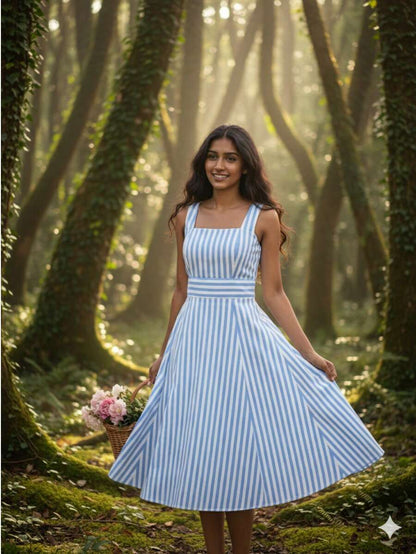 Vestido Listrado de Verão