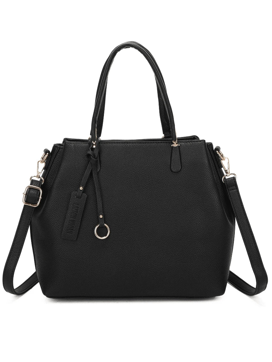 Bolsa Feminina Elegante com Design Trançado e Multi-Compartimentos