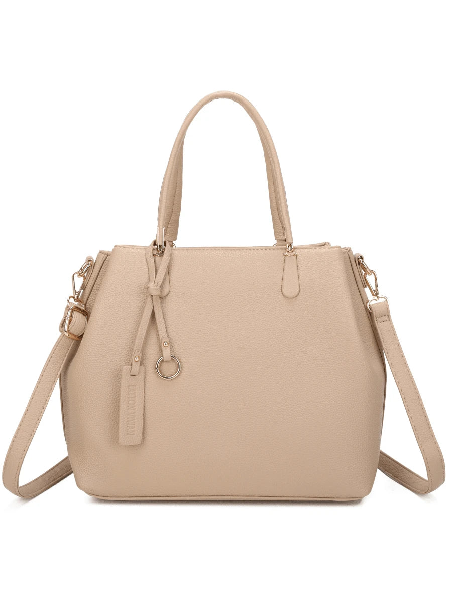 Bolsa Feminina Elegante com Design Trançado e Multi-Compartimentos