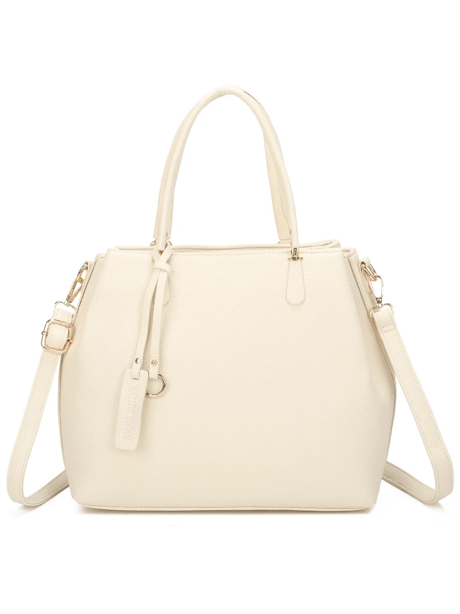 Bolsa Feminina Elegante com Design Trançado e Multi-Compartimentos