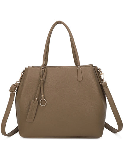 Bolsa Feminina Elegante com Design Trançado e Multi-Compartimentos