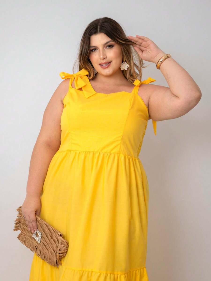 Vestido Longo Plus Size Versátil Casual com Alça Multiuso