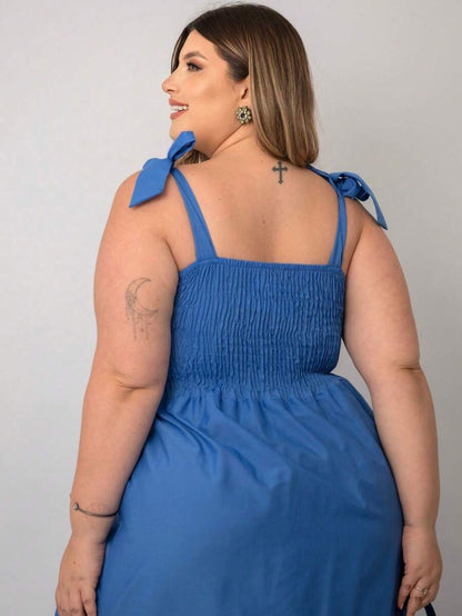 Vestido Longo Plus Size Versátil Casual com Alça Multiuso