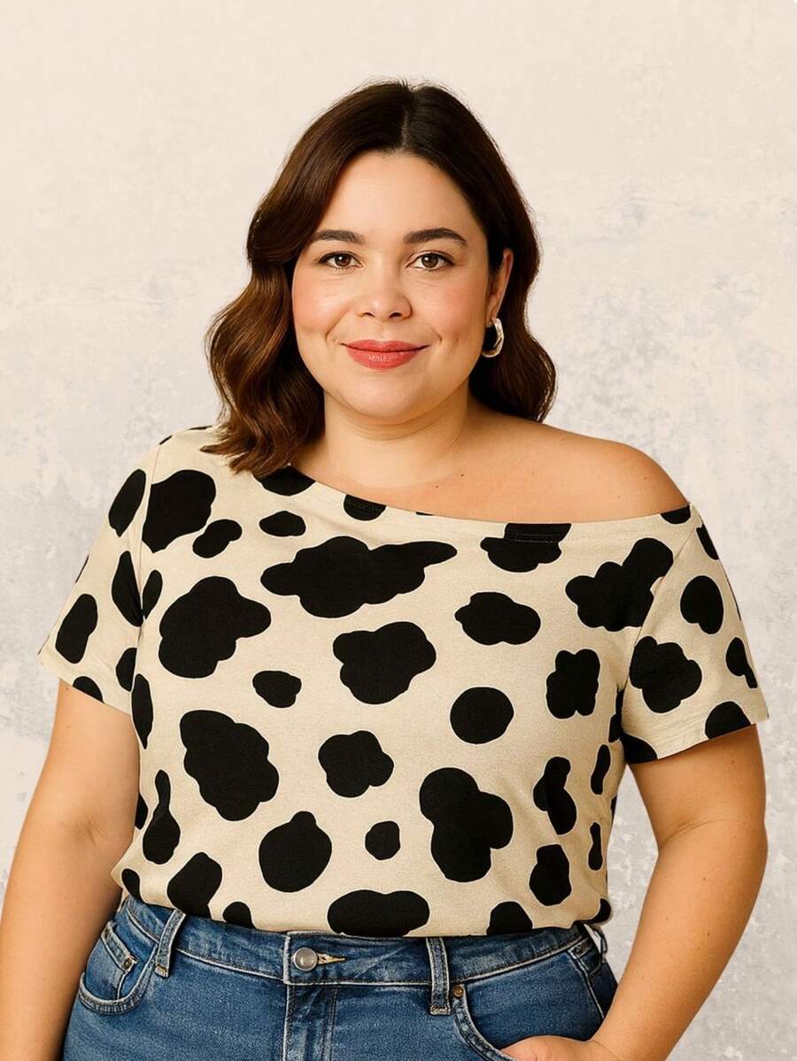 Kit 2 Blusas Femininas Plus Size Manga Curta