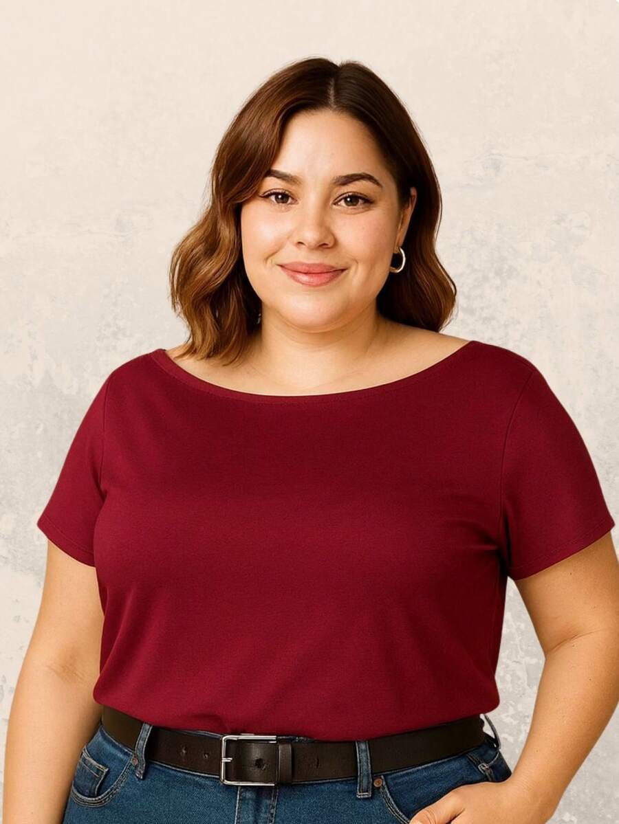 Kit 2 Blusas Femininas Plus Size Manga Curta