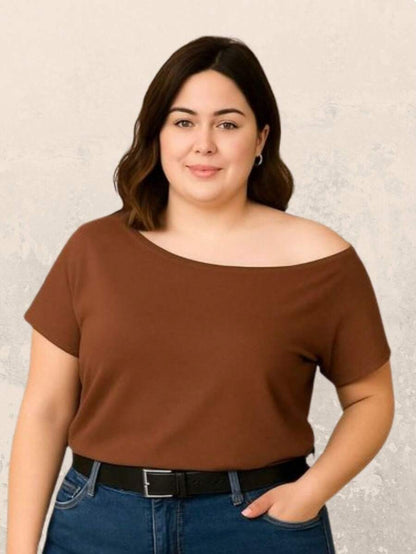 Kit 2 Blusas Femininas Plus Size Manga Curta