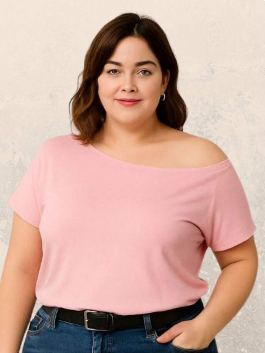 Kit 2 Blusas Femininas Plus Size Manga Curta