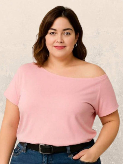 Kit 2 Blusas Femininas Plus Size Manga Curta