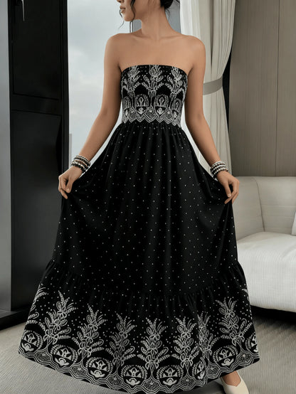 Vestido Tubinho Feminino Longo Estampa Barroco