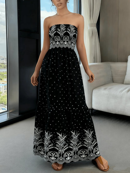 Vestido Tubinho Feminino Longo Estampa Barroco