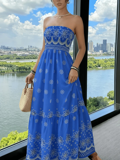 Vestido Tubinho Feminino Longo Estampa Barroco