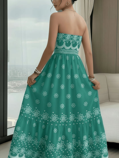 Vestido Tubinho Feminino Longo Estampa Barroco