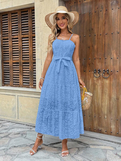 Vestido Longo Atemporal Feminino com Alça Regulável