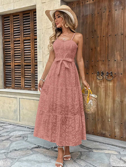 Vestido Longo Atemporal Feminino com Alça Regulável