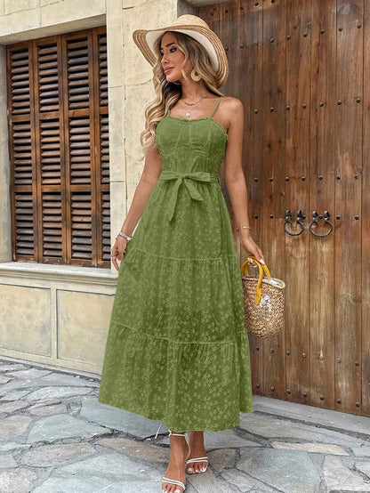 Vestido Longo Atemporal Feminino com Alça Regulável