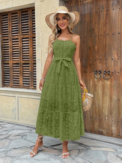 Vestido Longo Atemporal Feminino com Alça Regulável