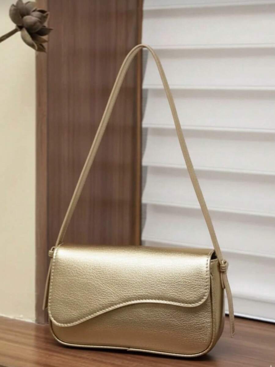 Bolsa Baguete Feminina de Ombro Elegante com Alça Regulável