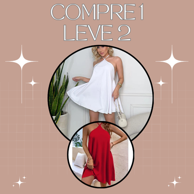 Vestido Curto Soltinho Costa Nua Frente Única Aproveite a promoção exclusiva: na compra de um, leve outro como brinde