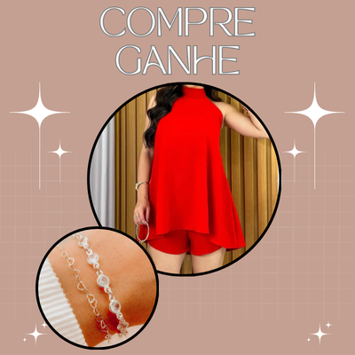 Na compra do Conjunto Crepe Duna Premium Frente Única, você ganha um Kit com 2 Pulseiras Prata 925