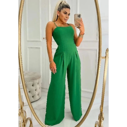 Macacão Longo Feminino Pantalona com Bojo – Luxo e Tendência