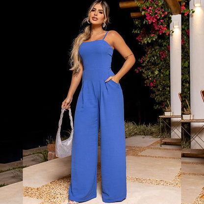 Macacão Longo Feminino Pantalona com Bojo – Luxo e Tendência