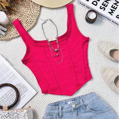 Cropped Regata tipo Corset