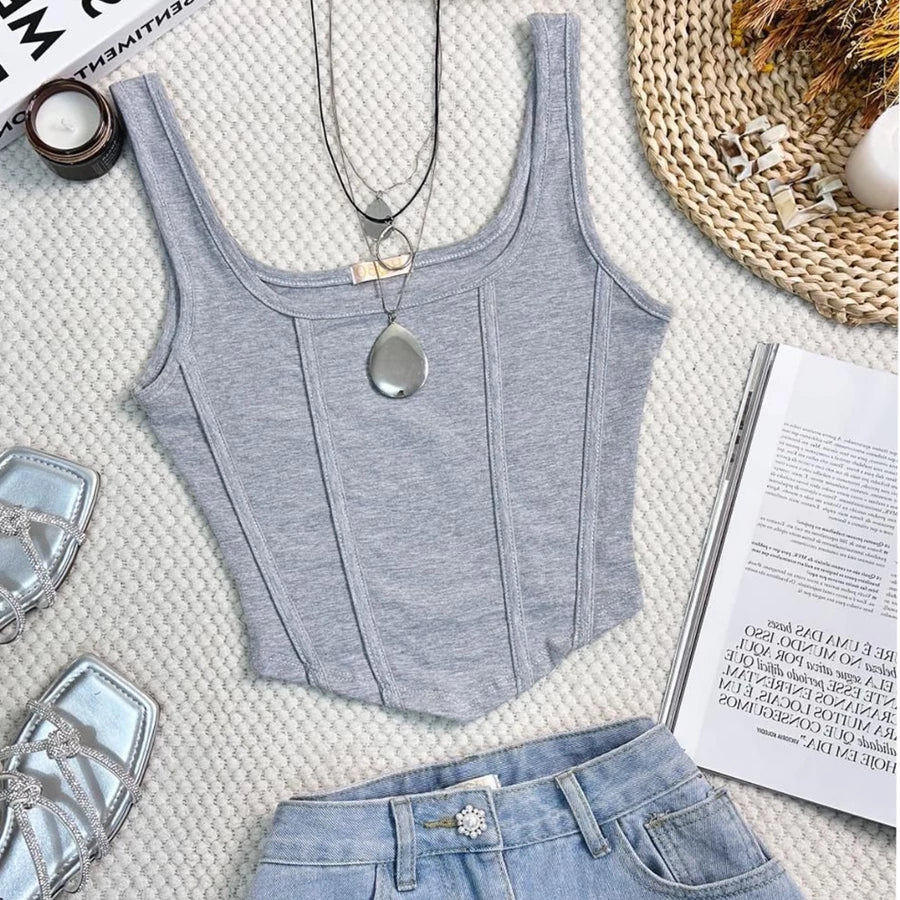 Cropped Regata tipo Corset
