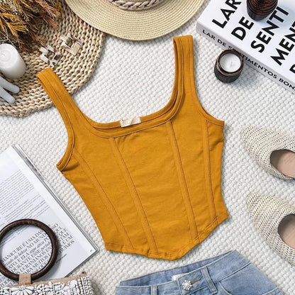 Cropped Regata tipo Corset
