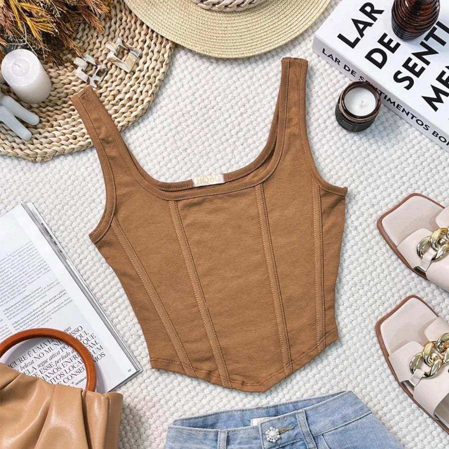 Cropped Regata tipo Corset